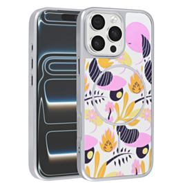 Dual Layer Flower Design Magsafe Cases - WHITE for iPhone 16 Pro (Only Ground Shipping)