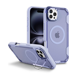 Shockproof Magsafe Case with Camera Stand - LIGHT PURPLE for iPhone 16 Pro Max (Only Ground Shipping)