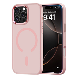 New Magnetic Wireless Charging Case with IC Chip (PINK) for iPhone 16 Pro Max (Only Ground Shipping)