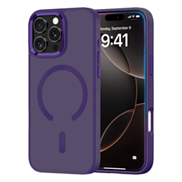 New Magnetic Wireless Charging Case with IC Chip (PURPLE) for iPhone 16 Pro Max (Only Ground Shipping)