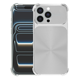 CD-Pattern Electroplated Four Corner Shockproof Case - GRAY for iPhone 16 Pro Max (Only Ground Shipping)