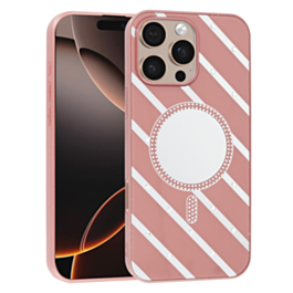 Magnetic Mirror Phone Case with Wireless Charging - ROSE GOLD for iPhone 16 Pro Max (Only Ground Shipping)