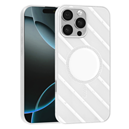 Magnetic Mirror Phone Case with Wireless Charging - WHITE for iPhone 16 Pro Max (Only Ground Shipping)