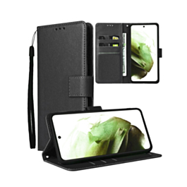 iPhone 16 Plus Leather Wallet Case with Card Slot - BLACK (Only Ground Shipping)