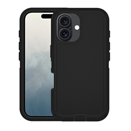 Heavy Duty Case for iPhone 16 Plus (BLACK) (Only Ground Shipping)