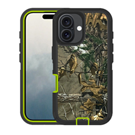 Heavy Duty Case for iPhone 16 Plus (CAMO GREEN) (Only Ground Shipping)