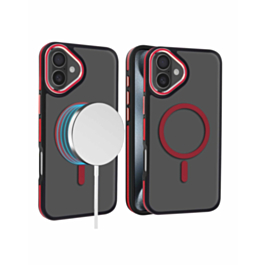 iPhone 16 Plus Slim Non-Slip Translucent Matte Wireless Charging Case - RED (Only Ground Shipping)