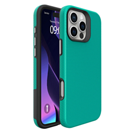 Shock Absorption Protective Dual Layer Case (TEAL) for iPhone 16 Pro (Only Ground Shipping)