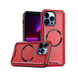 Non - Slip Translucent Matte Wireless Charging Case - RED for iPhone 16 Pro / 17 (Only Ground Shipping)