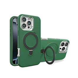Support Heavy Duty Case with Wireless Charging Kickstand - DARK GREEN for iPhone 16 Pro (Only Ground Shipping)