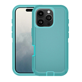 Heavy Duty Case for iPhone 16 Pro (LIGHT TEAL) (Only Ground Shipping)