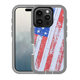 Heavy Duty Case for iPhone 16 Pro (US FLAG) (Only Ground Shipping)