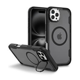 Shockproof Magsafe Case with Camera Stand - GRAY for iPhone 16 Pro Max (Only Ground Shipping)