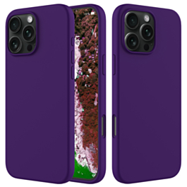 iPhone 16 Pro Soft Solid Silicone Case (Full Buttom Cover) - PURPLE (Only Ground Shipping)