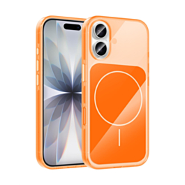 Transparent Magnetic Cases with IC Chip - ORANGE for iPhone 17 (Only Ground Shipping)