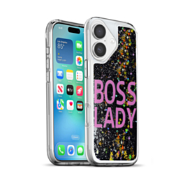 Liquid Quicksand Glitter Cover Case - BOSS LADY for iPhone 17 (Only Ground Shipping)