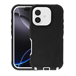 Heavy Duty Case for iPhone 17 (BLACK & WHITE) (Only Ground Shipping)
