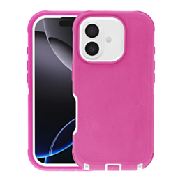 Heavy Duty Case - PINK & WHITE for iPhone 17 (Only Ground Shipping)