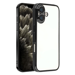 Frosted Transparent Matte Case with Lens Protection (BLACK) for iPhone 17 (Only Ground Shipping)