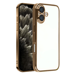Frosted Transparent Matte Case with Lens Protection (GOLD) for iPhone 17 (Only Ground Shipping)