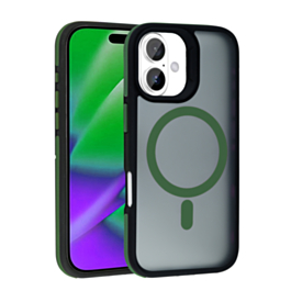 Bicolor Matte Magnetic Translucency Case - DARK GREEN for iPhone 17 (Only Ground Shipping)