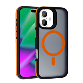 Bicolor Matte Magnetic Translucency Case - ORANGE for iPhone 17 (Only Ground Shipping)