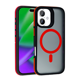 Bicolor Matte Magnetic Translucency Case - RED for iPhone 17 (Only Ground Shipping)