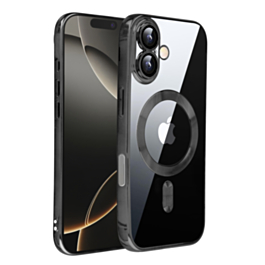 Shiny Wireless Charging Clear Case - BLACK for iPhone 17 (Only Ground Shipping)