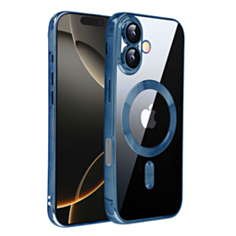 Shiny Wireless Charging Clear Case - DARK BLUE for iPhone 17 (Only Ground Shipping)