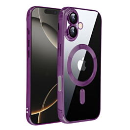 Shiny Wireless Charging Clear Case - PURPLE for iPhone 17 (Only Ground Shipping)