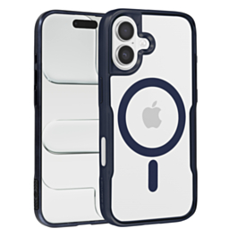 Glossy & Transparent Magnetic Case - DARK BLUE for iPhone 17 (Only Ground Shipping)
