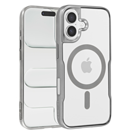 Glossy & Transparent Magnetic Case - SILVER for iPhone 17 (Only Ground Shipping)