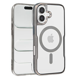 Glossy & Transparent Magnetic Case - TITANIUM for iPhone 17 (Only Ground Shipping)