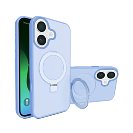 Carbon Wireless Charging Case with Ring Stand - BLUE for iPhone 17 (Only Ground Shipping)