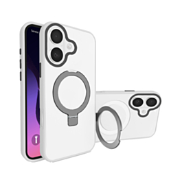 Carbon Wireless Charging Case with Ring Stand - CLEAR for iPhone 17 (Only Ground Shipping)