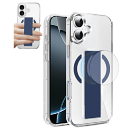 Hard Clear Case with MagGrip for iPhone 17 (BLUE) (Only Ground Shipping)