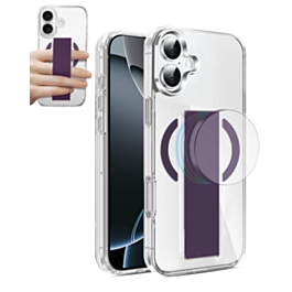 Hard Clear Case with MagGrip for iPhone 17 (PURPLE) (Only Ground Shipping)