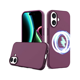 Soft Solid Silicone Case with Wireless Charging - MAROON for iPhone 17 (Only Ground Shipping)