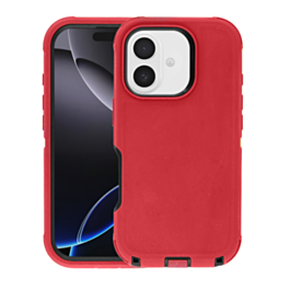 Heavy Duty Case - RED & BLACK for iPhone 17 (Only Ground Shipping)