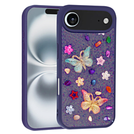 Butterfly Glitter Rhinestone Case - DARK PURPLE for iPhone Air (Only Ground Shipping)
