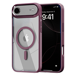 Shiny Magnetic Clear Cases (Burgundy) for iPhone Air (Only Ground Shipping)