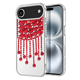 Luxury Diamond Pendant Tassel Crystal Case - RED for iPhone Air (Only Ground Shipping)