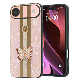 Luxury Diamond Shiny Cases with Butterfly Design - GOLD for iPhone 17 Pro (Only Ground Shipping)