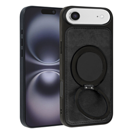 Slim Leather Case with Wireless Charging Kickstand - BLACK for iPhone 17 Air (Only Ground Shipping)