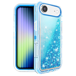 Protective Glitter Liquid Bumper Case - BLUE for iPhone Air (Only Ground Shipping)