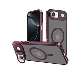 Slim Transparent Camera Stand Case with Wireless Charging - RED for iPhone Air (Only Ground Shipping)