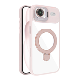Magnetic Clear Case with 2 Kickstand & Camera Lens - PINK for iPhone Air (Only Ground Shipping)