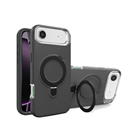 Support Heavy Duty Case with Wireless Charging Kickstand - BLACK for iPhone Air (Only Ground Shipping)