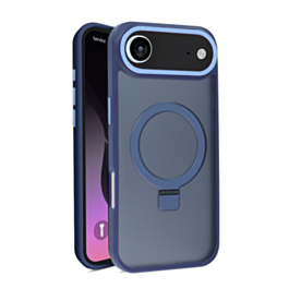 Carbon Wireless Charging Case with Ring Stand - DARK BLUE for iPhone Air (Only Ground Shipping)