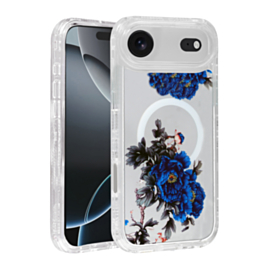 Flower Design Transparent Case with Wireless Charger - Style 2 for iPhone Air (Only Ground Shipping)